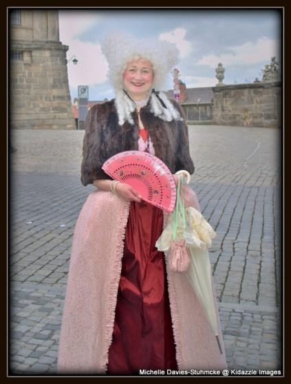 Lovely lady in traditional dress in Bamberg.