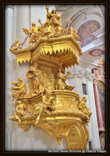 Gold statue, St Stephen's Passau, Germany.